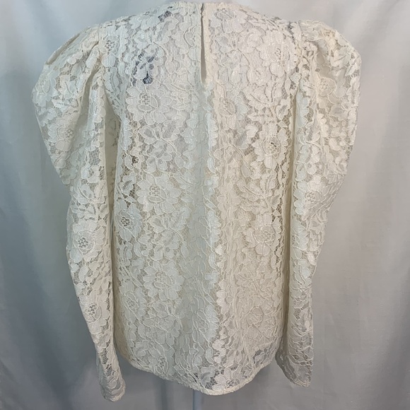 Express Cream Puff Sleeve Lace Top- NWT - Picture 11 of 15